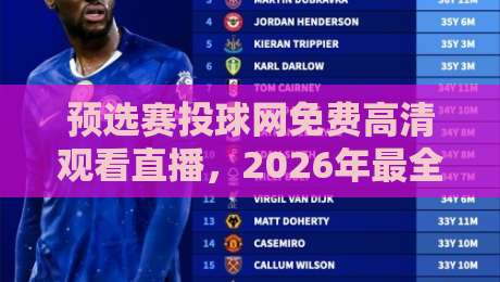 预选赛投球网免费高清观看直播,2026年最全观赛指南来了! 预选赛投球网免费高清观看直播,2026年最全观赛指南来了!